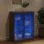 Szafka z oświetleniem LED, czarna, 81x37x100 cm