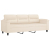 3-osobowa sofa z poduszkami, beżowa, 180 cm, mikrofibra