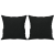 2-osobowa sofa z poduszkami, czarna, 120 cm, mikrofibra