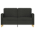 Sofa 2-osobowa, czarna, 120 cm, tapicerowana tkaniną