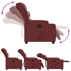 Fotel rozkładany, czerwone wino, sztuczna skóra