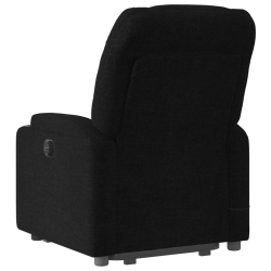 Podnoszony fotel masujący, elektryczny, rozkładany, czarny