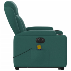 Podnoszony fotel masujący, elektryczny, rozkładany, zielony