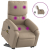 Rozkładany fotel pionizujący z masażem, elektryczny, cappuccino