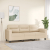 3-osobowa sofa, kremowa, 180 cm, tapicerowana mikrofibrą