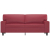 2-osobowa sofa, winna czerwień, 140 cm, sztuczna skóra