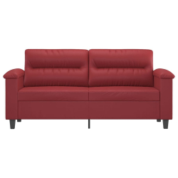 2-osobowa sofa, winna czerwień, 140 cm, sztuczna skóra
