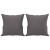 2-osobowa sofa z poduszkami, szara, 140 cm, sztuczna skóra