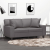 2-osobowa sofa z poduszkami, szara, 120 cm, sztuczna skóra