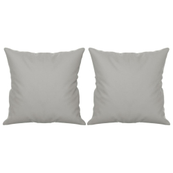 2-osobowa sofa z poduszkami, jasnoszara, 140 cm, mikrofibra