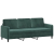 3-osobowa sofa z podnóżkiem, ciemnozielony, 180 cm, aksamit
