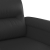 2-osobowa sofa, czarna, 140 cm, sztuczna skóra