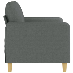 Sofa 2-osobowa, ciemnoszara, 120 cm, tapicerowana tkaniną