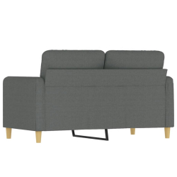 Sofa 2-osobowa, ciemnoszara, 120 cm, tapicerowana tkaniną