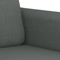 Sofa 2-osobowa, ciemnoszara, 120 cm, tapicerowana tkaniną