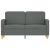Sofa 2-osobowa, ciemnoszara, 120 cm, tapicerowana tkaniną