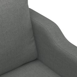 Sofa 3-osobowa, ciemnoszara, 180 cm, tapicerowana tkaniną
