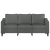Sofa 3-osobowa, ciemnoszara, 180 cm, tapicerowana tkaniną