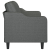 Sofa 3-osobowa, ciemnoszara, 180 cm, tapicerowana tkaniną