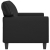 2-osobowa sofa, czarna, 120 cm, sztuczna skóra
