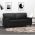 2-osobowa sofa, czarna, 120 cm, sztuczna skóra