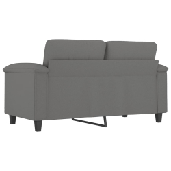 Sofa 2-osobowa, ciemnoszara, 120 cm, tapicerowana mikrofibrą