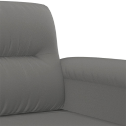 Sofa 2-osobowa, ciemnoszara, 120 cm, tapicerowana mikrofibrą