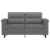 Sofa 2-osobowa, ciemnoszara, 120 cm, tapicerowana mikrofibrą