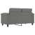 Sofa 2-osobowa, ciemnoszara, 120 cm, tapicerowana mikrofibrą