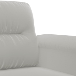Sofa 2-osobowa, jasnoszary, 140 cm, tapicerowana mikrofibrą