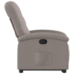 Podnoszony fotel rozkładany, kolor taupe, obity tkaniną