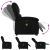Podnoszony fotel masujący, rozkładany, czarny, ekoskóra