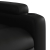 Podnoszony fotel rozkładany, czarny, obity sztuczną skórą