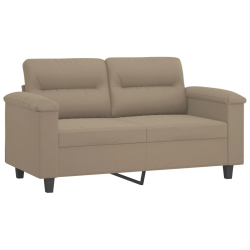 Sofa 2-osobowa, kolor taupe, 120 cm,tapicerowana mikrofibrą