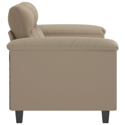 Sofa 2-osobowa, kolor taupe, 120 cm,tapicerowana mikrofibrą