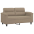 Sofa 2-osobowa, kolor taupe, 120 cm,tapicerowana mikrofibrą