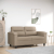 Sofa 2-osobowa, kolor taupe, 120 cm,tapicerowana mikrofibrą