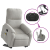 Podnoszony fotel masujący, rozkładany, jasnoszary, mikrofibra