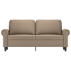 2-osobowa sofa, kolor cappuccino, 140 cm, sztuczna skóra