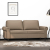 2-osobowa sofa, kolor cappuccino, 140 cm, sztuczna skóra