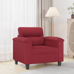 Fotel, winna czerwień, 60 cm, obity sztuczną skórą