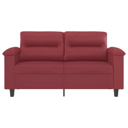 2-osobowa sofa, winna czerwień, 120 cm, sztuczna skóra