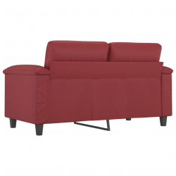 2-osobowa sofa, winna czerwień, 120 cm, sztuczna skóra