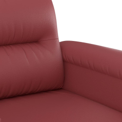 2-osobowa sofa, winna czerwień, 120 cm, sztuczna skóra