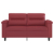 2-osobowa sofa, winna czerwień, 120 cm, sztuczna skóra