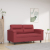 2-osobowa sofa, winna czerwień, 120 cm, sztuczna skóra
