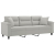 3-osobowa sofa z poduszkami, jasnoszara, 180 cm, mikrofibra