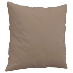 2-osobowa sofa z poduszkami, cappuccino, 140 cm, sztuczna skóra