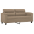 2-osobowa sofa z poduszkami, cappuccino, 140 cm, sztuczna skóra