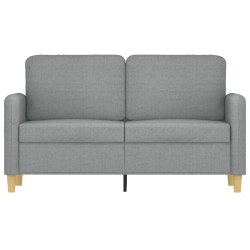 Sofa 2-osobowa, jasnoszara, 120 cm, tapicerowana tkaniną